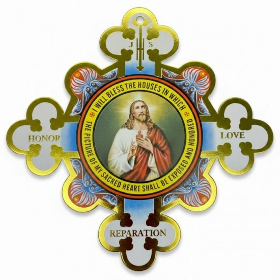 Image du Sacré-Cœur - Cruciforme Version Anglaise